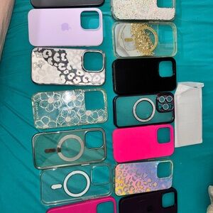 Stylish Phone Case Collection - Black, Pink, Purple